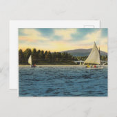 Briefkaart Sail-boten op het Hamilton-meer in Arka (Voorkant / Achterkant)