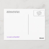 Briefkaart San Francisco de Asis Church (Achterkant)