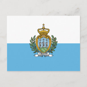 Briefkaart San Marino-vlag