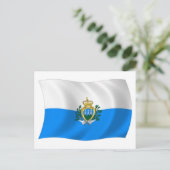 Briefkaart San Marino-vlag (Staand voorkant)