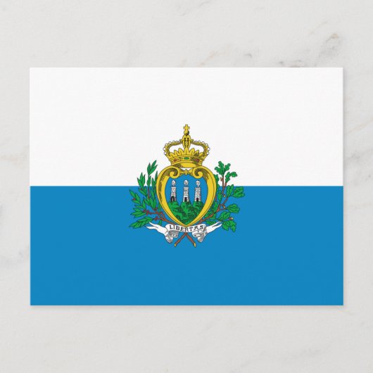 Briefkaart San Marino-vlag (Voorkant)