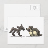 briefkaart "Schapen in de kleding van Wolf" (Voorkant / Achterkant)