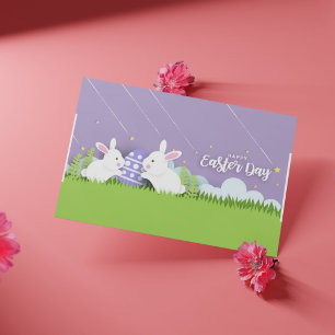  Briefkaart: Schattige kuikens in Bonnet Feestdagenkaart