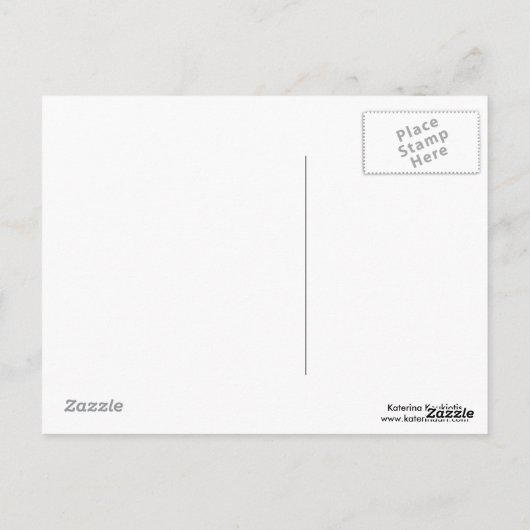 Briefkaart Scheming Lady (Achterkant)