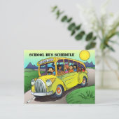 BRIEFKAART SCHOOL BUS ROUTE SCHEDUT PARENTERREMIND (Staand voorkant)