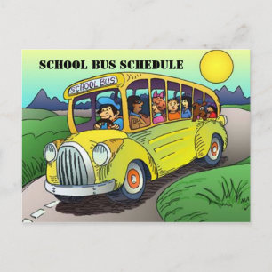 BRIEFKAART SCHOOL BUS ROUTE SCHEDUT PARENTERREMIND