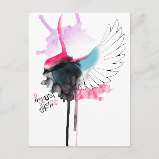 briefkaart schoonheid sterft (Voorkant)