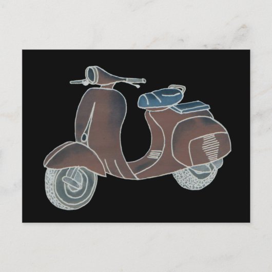Briefkaart scooter (Voorkant)