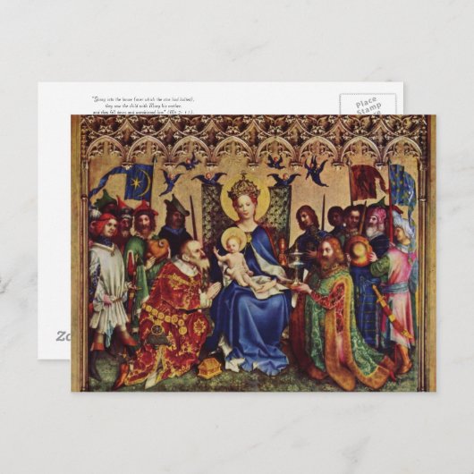 Briefkaart (scripts): Mt. 2:11 Pilgrimage binnenla (Voorkant / Achterkant)