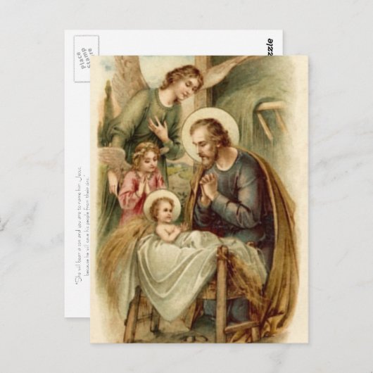 Briefkaart (scripts): St. Joseph Natitivity (Voorkant / Achterkant)