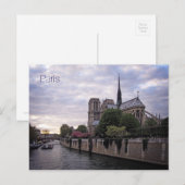 Briefkaart - Seine & Notre Dame de Paris (Voorkant / Achterkant)