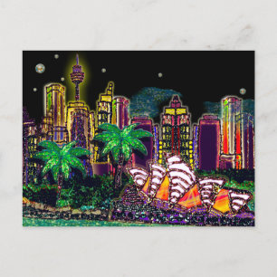 Briefkaart Sequin Art Sydney Australië