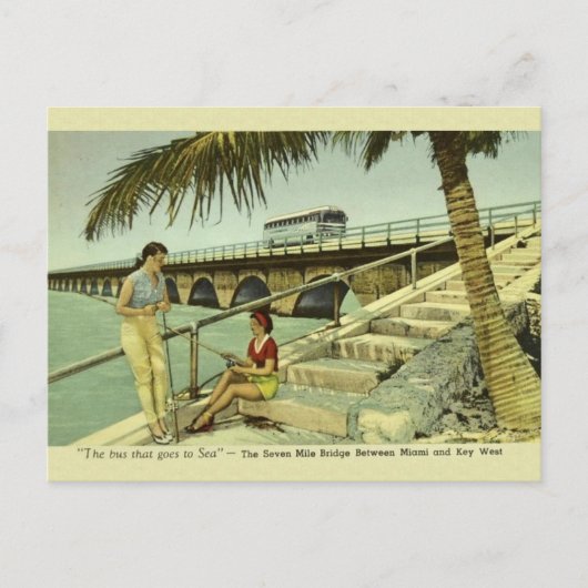 Briefkaart Seven Mile Bridge Florida (Voorkant)
