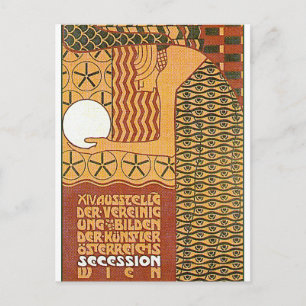 Briefkaart: Sezession Art -14e Weense tentoonstell Briefkaart