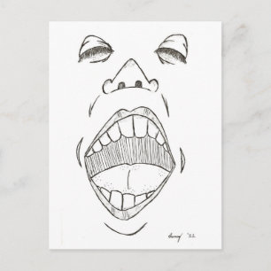 briefkaart "Shout"