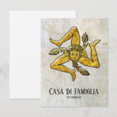 Briefkaart Siciliaanse Jouw tekst Trinacria (Voorkant / Achterkant)