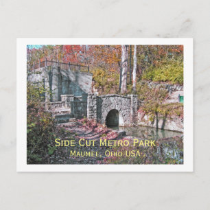 briefkaart, "SIDE CUT METRO PARK/MAUMEE, OHIO USA" Briefkaart