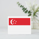 Briefkaart Singapore-vlag (Staand voorkant)