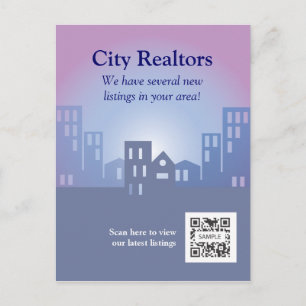 Briefkaart Sjabloon City Realtors