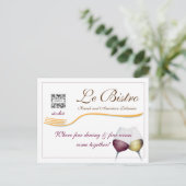 Briefkaart Sjabloon Fijn dineren Frans (Staand voorkant)