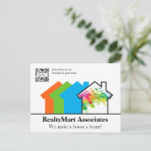 Briefkaart Sjabloon Huis Realtors (Staand voorkant)