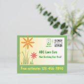 Briefkaart Sjabloon Lawn Care (Staand voorkant)