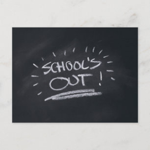 Briefkaart Sjabloon school uit