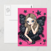 briefkaart "Skulls and Stars" (Voorkant / Achterkant)