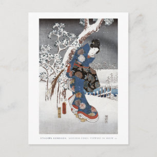 Briefkaart Snow Geisha