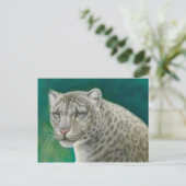 Briefkaart Snow Leopard (Staand voorkant)
