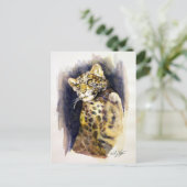 Briefkaart Snow Leopard (Staand voorkant)