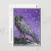 Briefkaart Snow Raven (Voorkant / Achterkant)