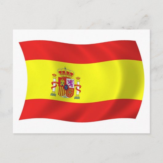 Briefkaart Spanje-vlag (Voorkant)