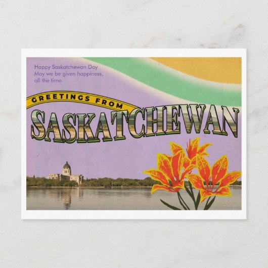  Briefkaart (speciaal voor Saskatchewan Dag) (Voorkant)