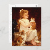 Briefkaart: Spelen met de kitten Briefkaart (Voorkant / Achterkant)