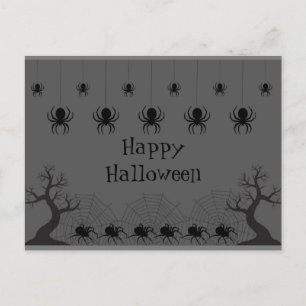 Briefkaart Spider Halloween