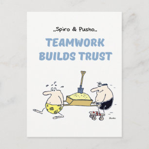 Briefkaart Spiro & Pusho Teamwork Quotes
