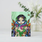 briefkaart "Spring Butterfly Maiden" (Staand voorkant)