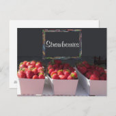 Briefkaart - Srawberry-beugels met teken (Voorkant / Achterkant)