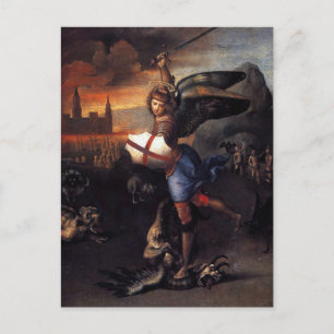 Briefkaart St. Michael & Dragon Raphael