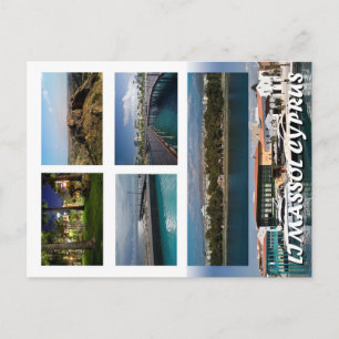 Briefkaart stad Limassol cyprus: stadsnacht modern