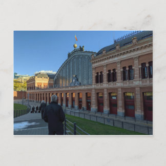 Briefkaart station Madrid