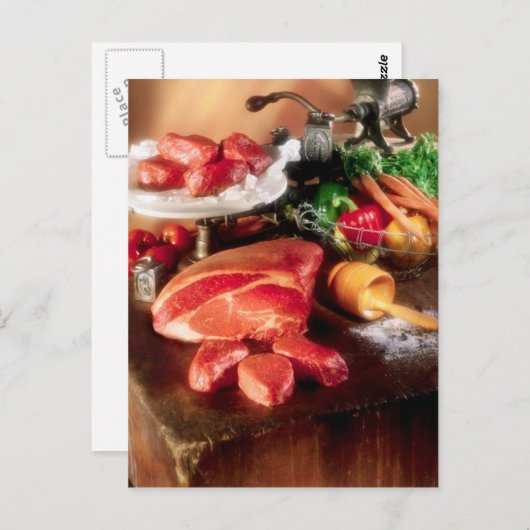 BRIEFKAART STEAK DINER INGREDIËNTEN (Voorkant / Achterkant)