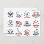 Briefkaart stempels (US Independence Day) (Voorkant / Achterkant)