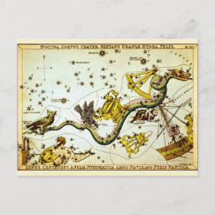 Briefkaart: sterrenkaart - Constellation Atlas Briefkaart