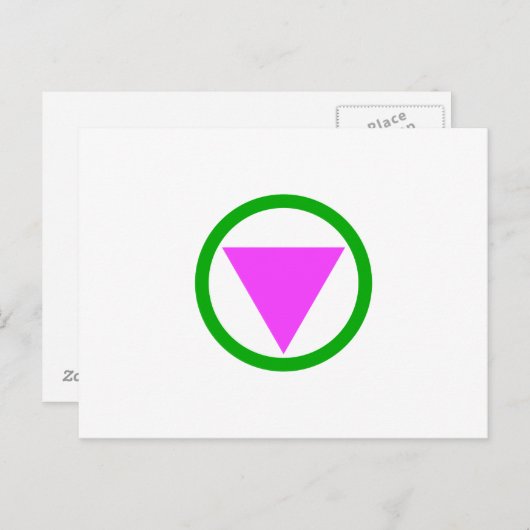 Briefkaart Straight ally symbol (Voorkant / Achterkant)