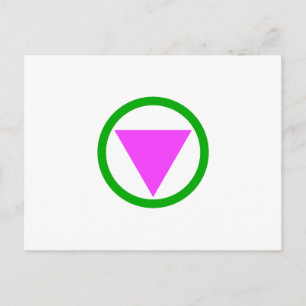 Briefkaart Straight ally symbol