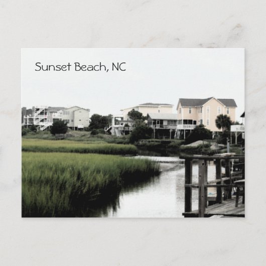 Briefkaart Sunset Beach North Carolina (Voorkant)