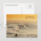 briefkaart "Surfers, Rio de Janeiro" (Voorkant / Achterkant)