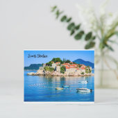 Briefkaart Sveti Stefan Budva Montenegro (Staand voorkant)